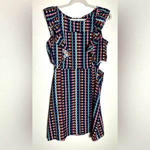 Bar III retro cut out dress women's cocktail‎ 70's fun party NWT